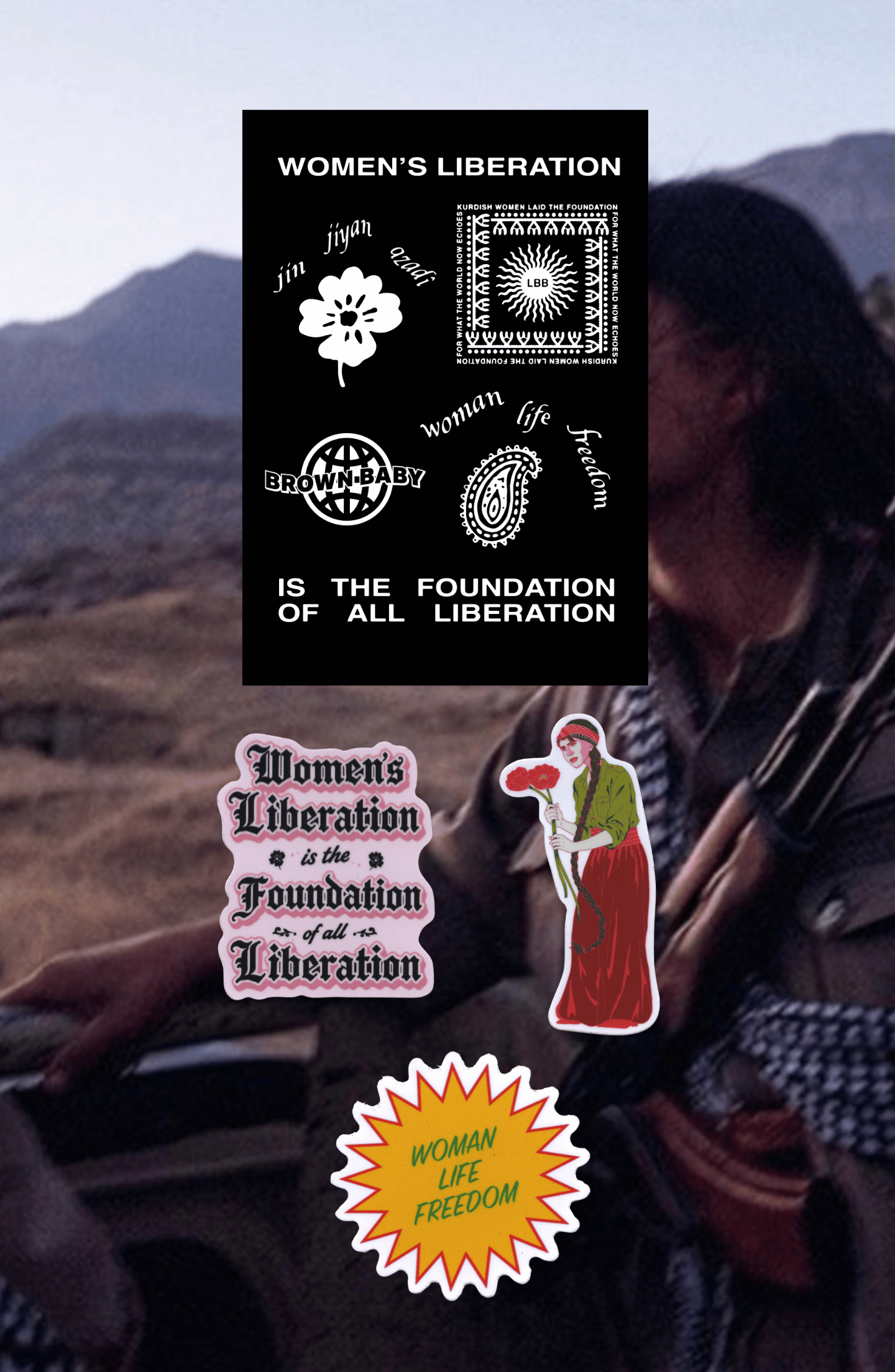 Women's Liberation Sticker & Postcard Collection