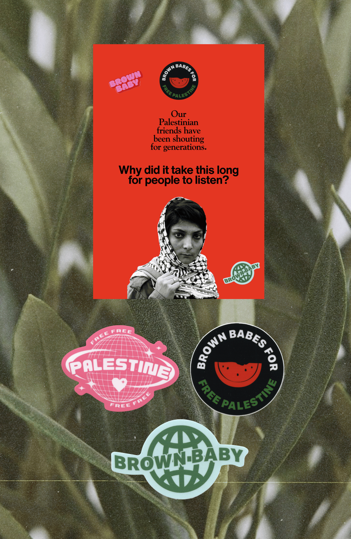 Free Palestine Sticker & Postcard Collection